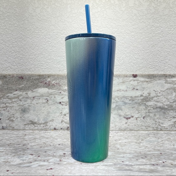 Starbucks NWT 2021 Holiday Limited Edition Set of 2 Stainless Steel Ombré- 24oz - Picture 7 of 15